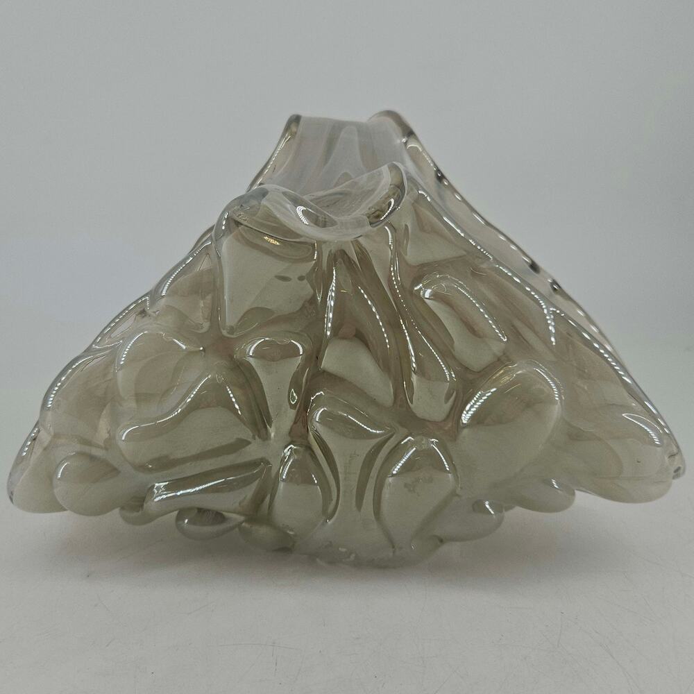 Unique Hand blown Studio Art Glass Letter or Napkin Holder